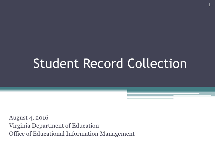 student record collection