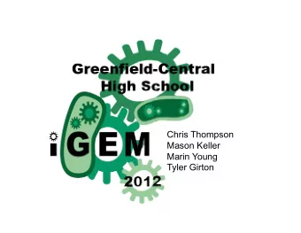 Chris Thompson  Mason Keller  Marin Young  Tyler Girton  Introduction G-CHS