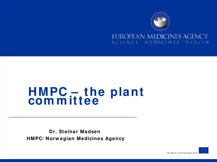 hmpc the plant com m ittee