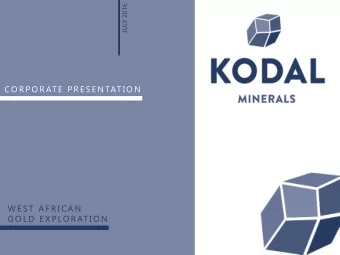 C O R P O R AT E  P R E S E N TAT I O N  W E S T  A F R I C A N  G O L D  E X P LO R AT I O N