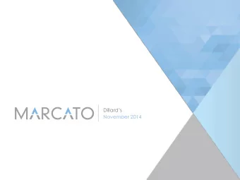 Dillards  November 2014  DISCLOSURE Marcato Capital Management LP (Marcato) is an SEC