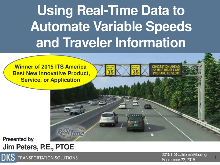 using real time data to automate variable speeds and