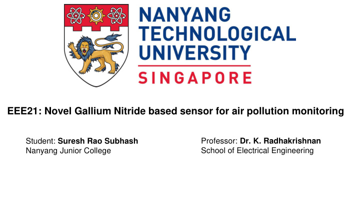 eee21 novel gallium nitride based sensor for air