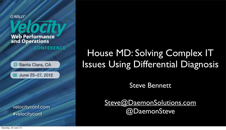 house md solving complex it issues using differential