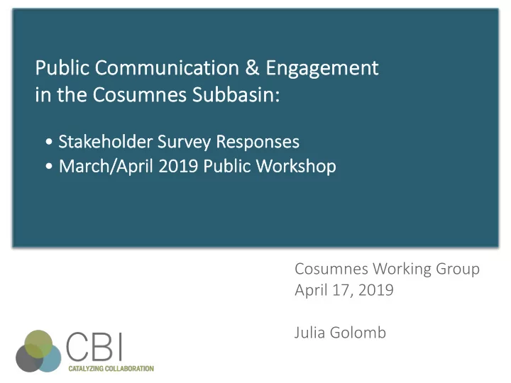 publ ublic co communi unication n amp eng ngagement in in