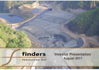Investor Presentation  August 2017  Disclaimer  This presentation (Presentation) has been prepared