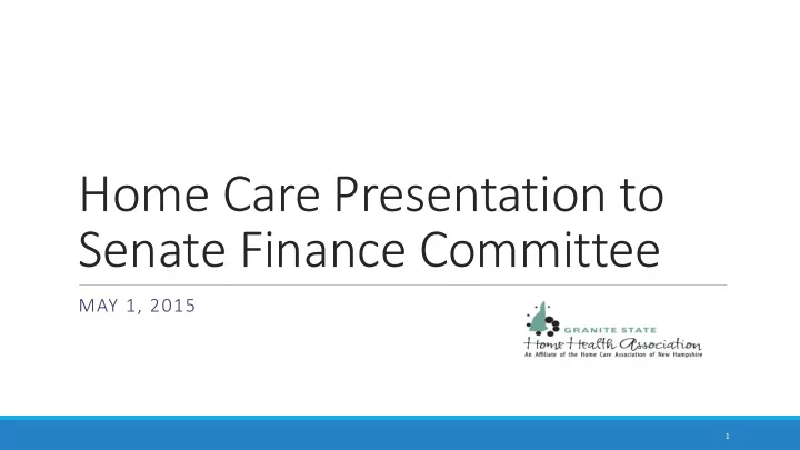 home care presentation to