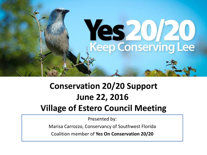 conservation 20 20 support