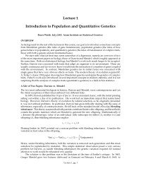lecture 1 introduction to population and quantitative