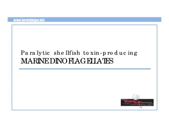 MARI  NE  DI  NOF  L  AGE  L  L  AT  E  S  www.harmfulalgae.info  OUTLINES  The organisms