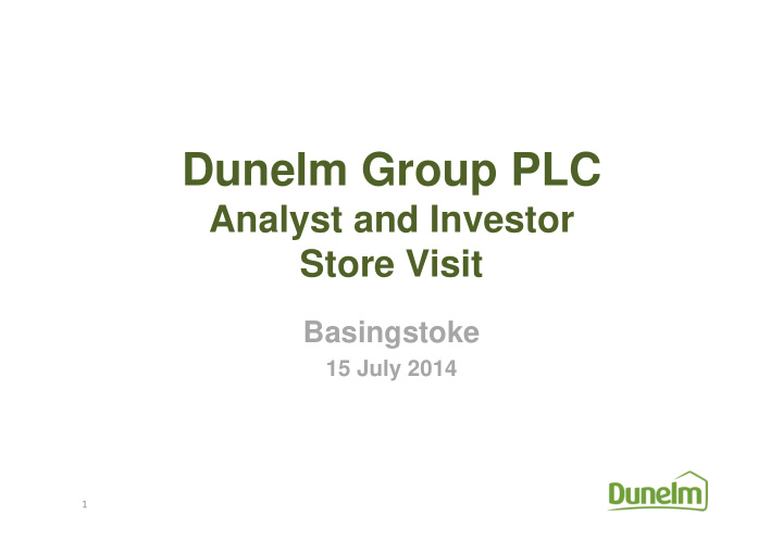 dunelm group plc
