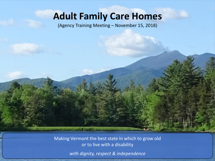 adult family care homes