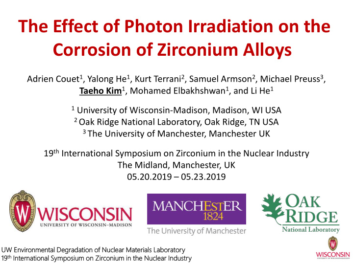 corrosion of zirconium alloys