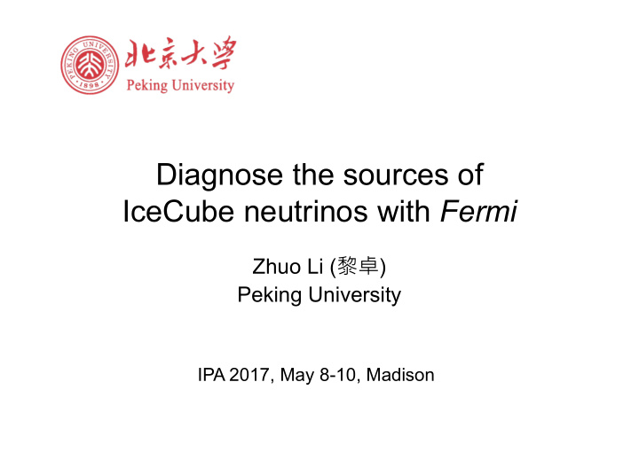 diagnose the sources of icecube neutrinos with fermi