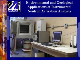 Environmental and Geological  Department Environmental, Earth, &amp; Atmospheric Sciences