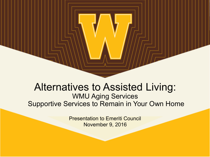 alternatives to assisted living