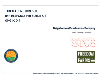 09-23-2014 NEIGHBORHOOD DEVELOPMENT COMPANY | SORG  TAKOMA JUNCTION SITE  RFP RESPONSE