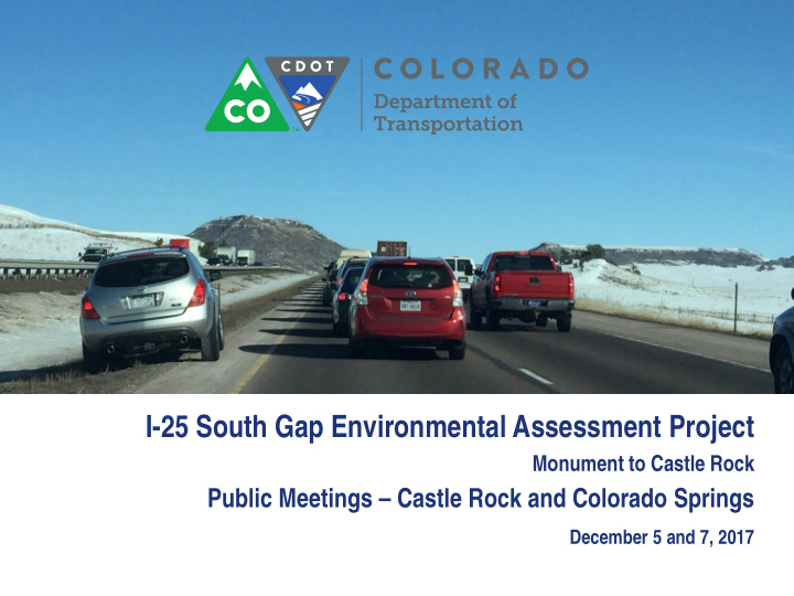 i 25 south gap environmental assessment project