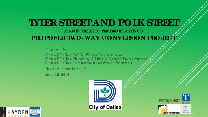 t yl e r st re e t and pol k st re e t