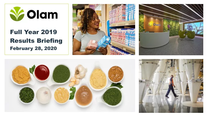 full year 2019 results briefing