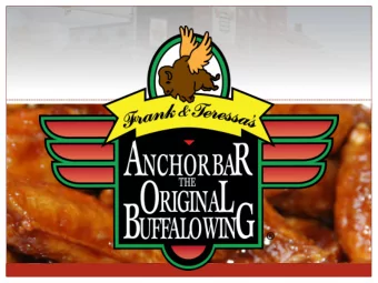 TABLE OF CONTENTS  ABOUT ANCHOR BAR  HISTORY  MENU  ANCHOR BAR SAUCE  LOCATIONS