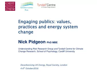 Click to add title  Enga  gaging  ging publ  blic  ics:  : va  values  es,  ,  pra  ractices