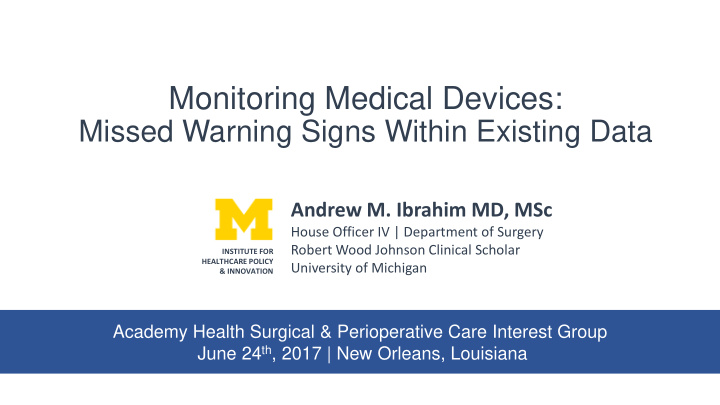 monitoring medical devices