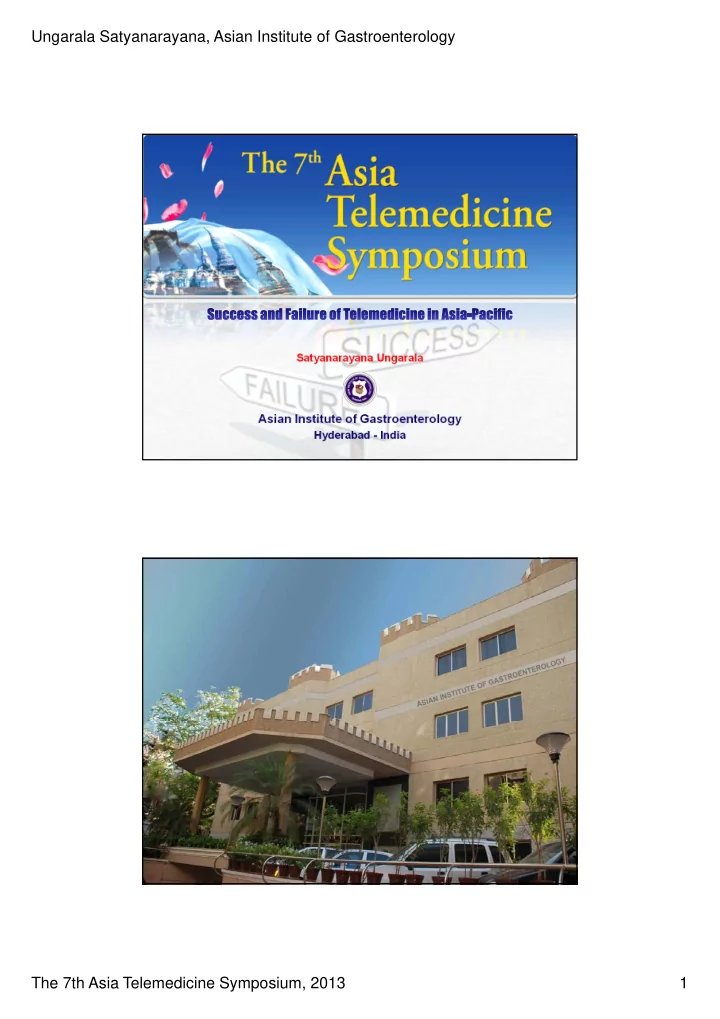ungarala satyanarayana asian institute of gastroenterology
