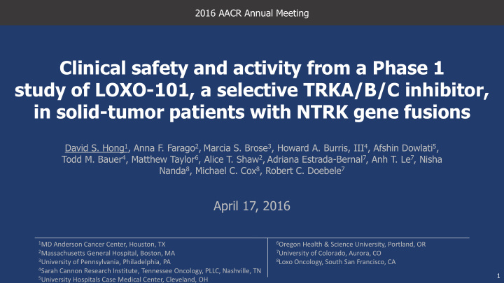 in solid tumor patients with ntrk gene fusions