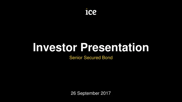 investor presentation
