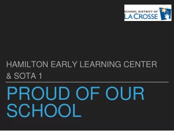 PROUD OF OUR  SCHOOL  Our vision is to be a school in  which all students learn.  We  engage all