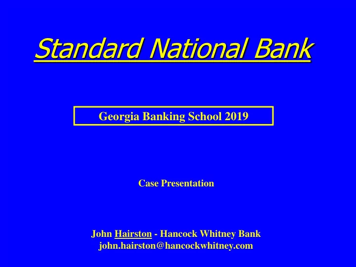 standard national bank
