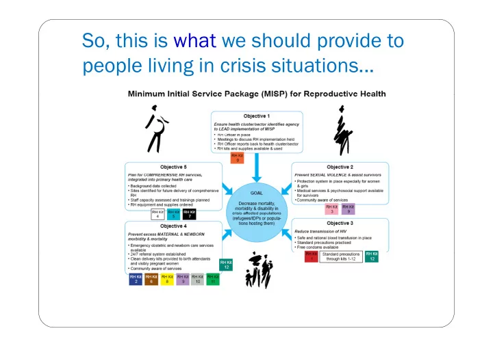 so this is what we should provide to people living in