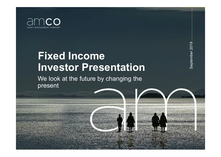 fixed income investor presentation
