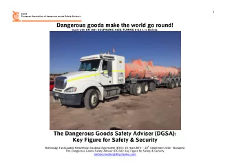 Dangerous goods make the world go round!  truck with UN 1831 SULPHURIC ACID, FUMING 8+6.1 I, in
