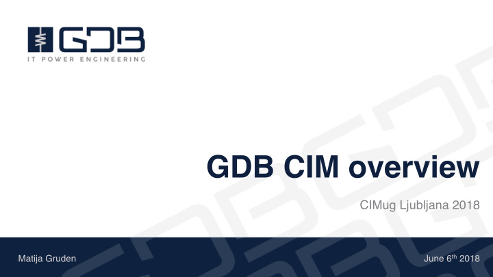 gdb cim overview