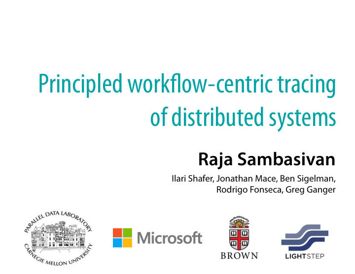 principled work fm ow centric tracing of distributed