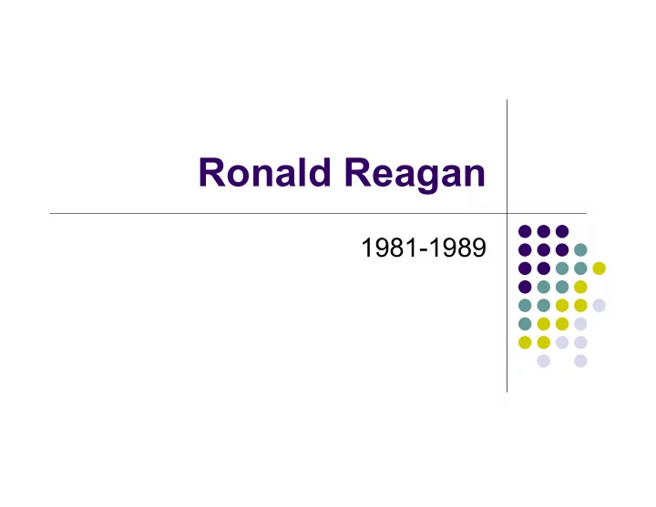 ronald reagan