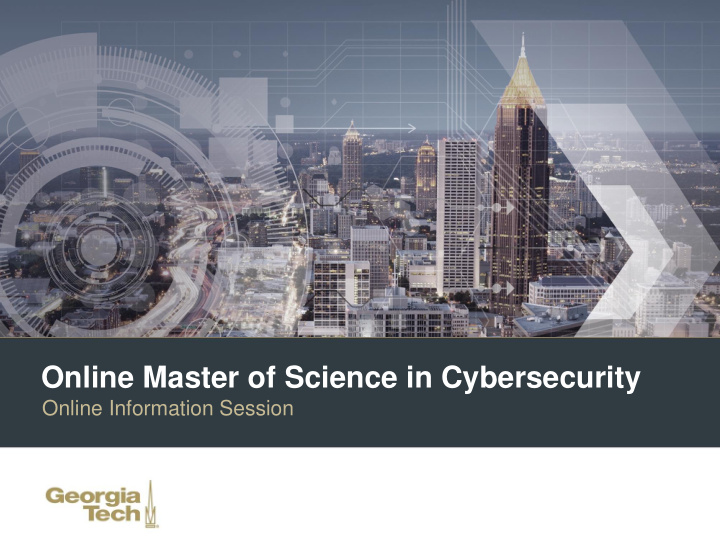 online master of science in cybersecurity