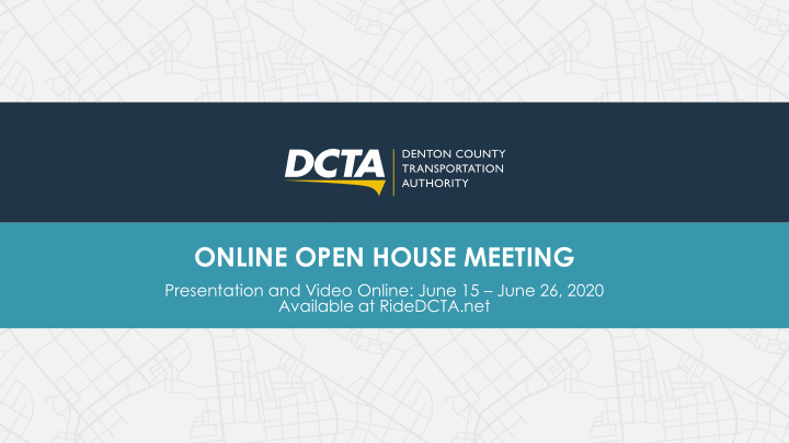 online open house meeting