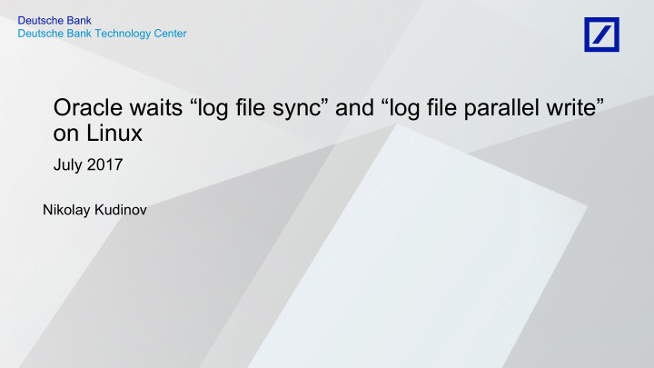 oracle waits log file sync and log file parallel write on