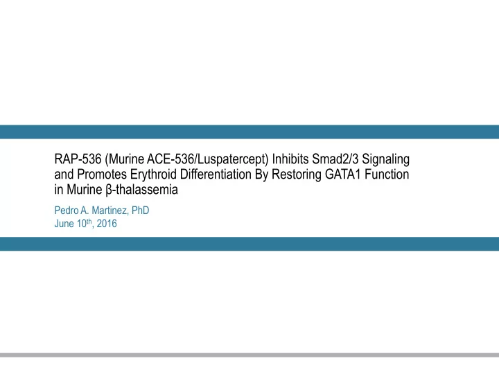 rap 536 murine ace 536 luspatercept inhibits smad2 3