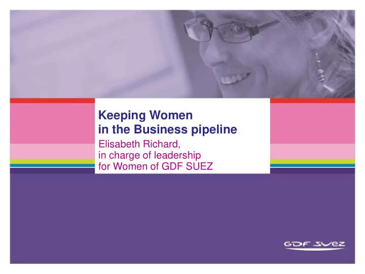 keeping women in the business pipeline