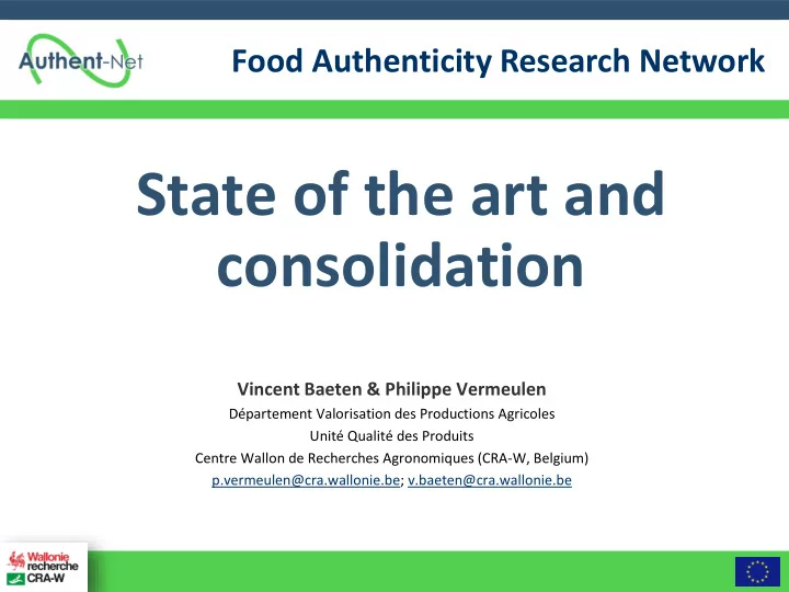 state of the art and consolidation