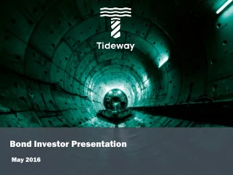 Bond Investor Presentation  May 2016  Management Overview  Andy Mitchell, CEO  Andy Mitchell CBE