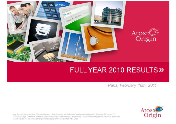 full year 2010 results