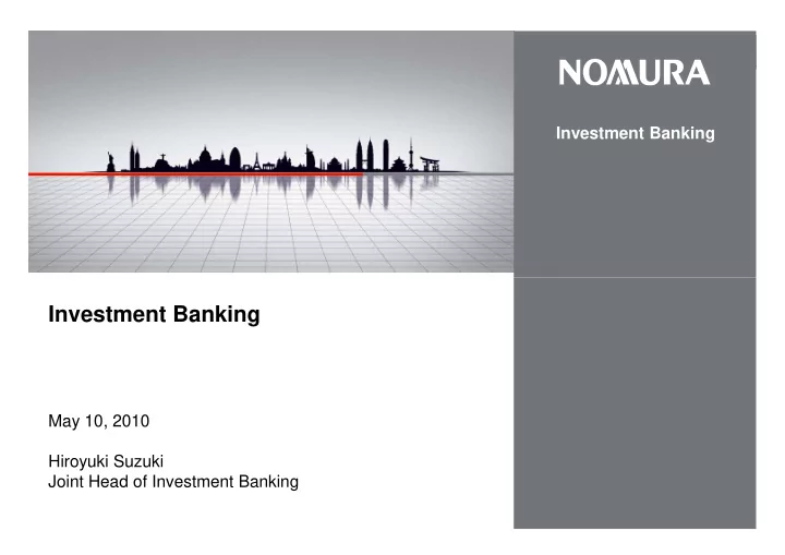 investment banking