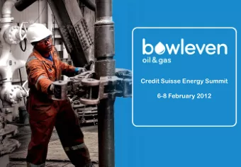 Credit Suisse Energy Summit  6-8 February 2012  Disclaimer  Important Notice Nothing in this