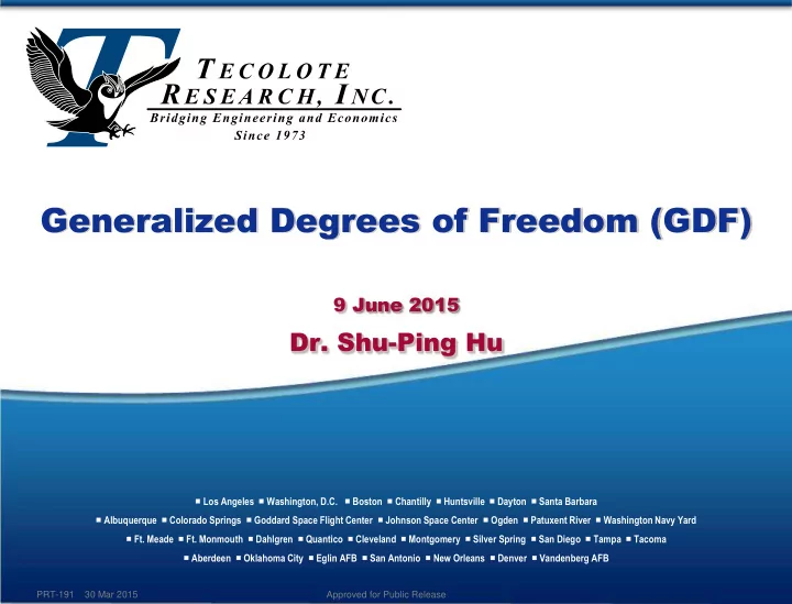 generalized degrees of freedom gdf