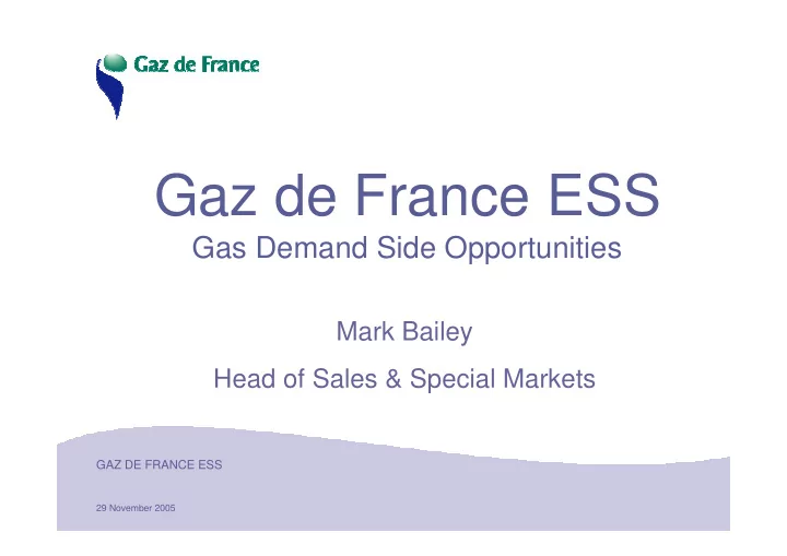 gaz de france ess